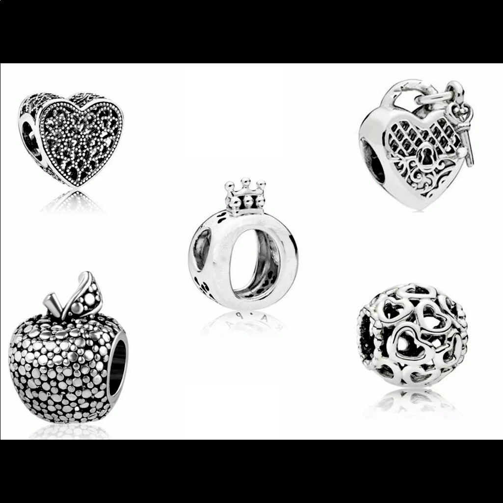 New 5pc 925-Charm Bead Fit Necklace Bracelet